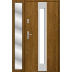 Drzwi zewnętrzne S37 INOX z naświetlem 72 mm